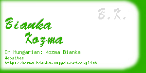 bianka kozma business card